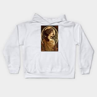 Roman Woman in Autumn Kids Hoodie